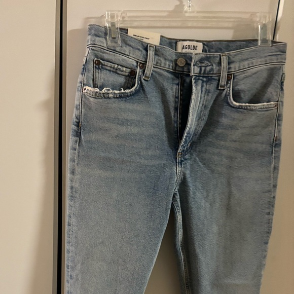 Agolde Mid Rise Straight Jeans - Picture 2 of 5